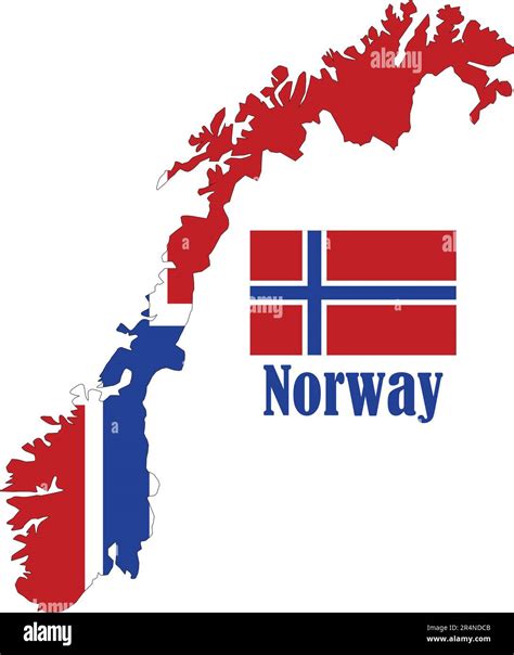 Norway Map and Flag Stock Vector Image & Art - Alamy