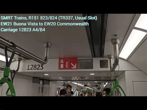 Usual Slot SMRT Trains Alstom R151 823 824 Buona Vista