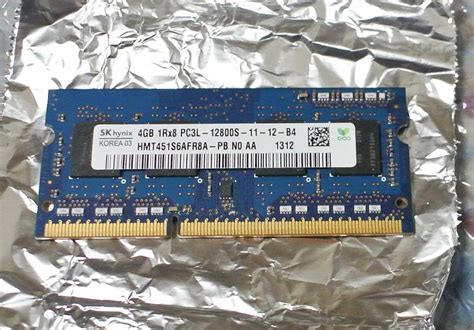 Yahooオークション Skhynix製ddr3 Pc3l 12800 204pin 4g 低電圧 1枚