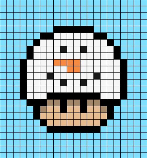 Minecraft Pixel Art Templates Mario Mushroom