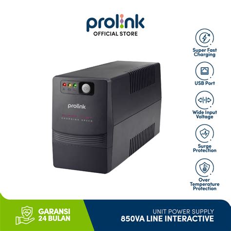 Jual Prolink 850VA Line Interactive UPS Super Fast Charging Universal