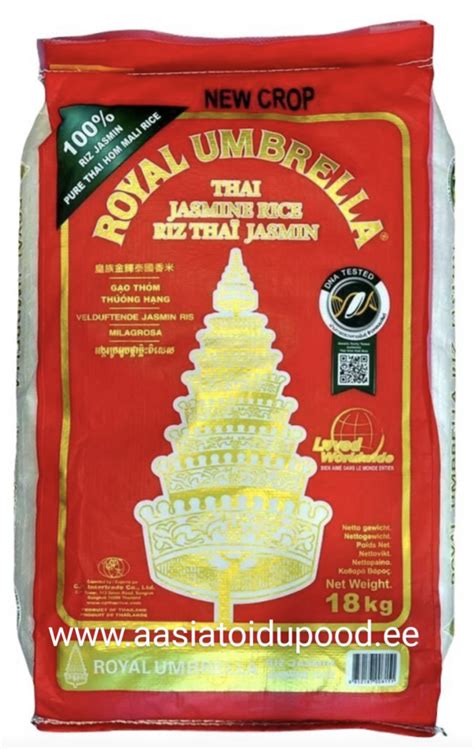 Royal Umbrella Thai Jasmine Rice Kg Aasiatoidupood