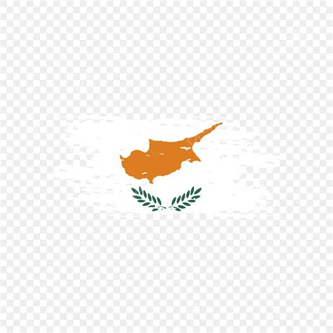 Cyprus Flag Brush Stroke Isolated Element Brush Stroke Flag Brush