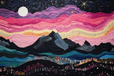 Pink Starry sky landscape painting | Premium Photo Illustration - rawpixel