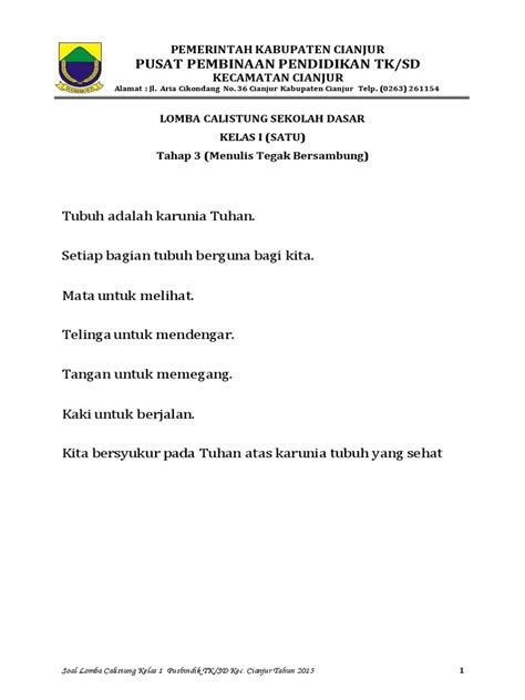 Dokumen Tips Calistung Kelas 1 Tahap 3 Pdf