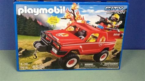 N5616 PLAYMOBIL 4X4 pompiers américain avec lanceur d eau boite neuve