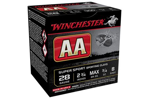 Winchester 28 Gauge 2 3 4 In 3 4 Oz 8 Shot AA Super Sport Sporting