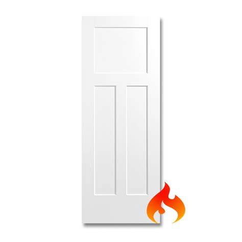 Steel 3 Panel Shaker Fire Rated Doors Craftwood Products For Builders