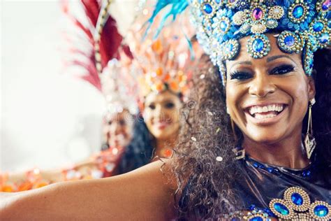 Portrait Of Women Samba And Brazilian Carnival Dancers In Creative