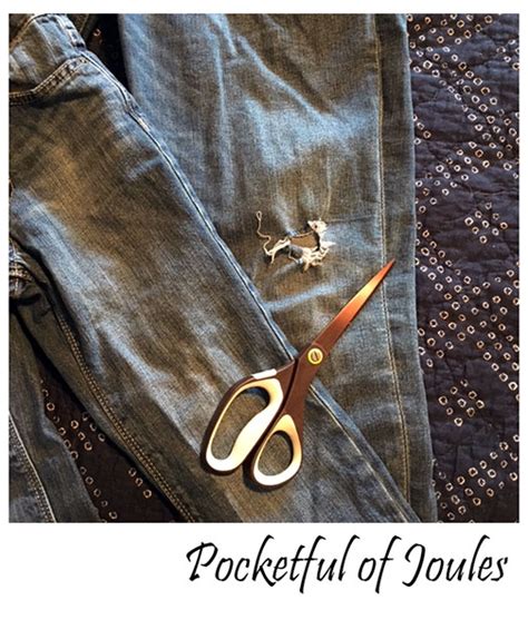 Quick & Easy DIY: Patching Some Over-Distressed Jeans - Pocketful of Joules