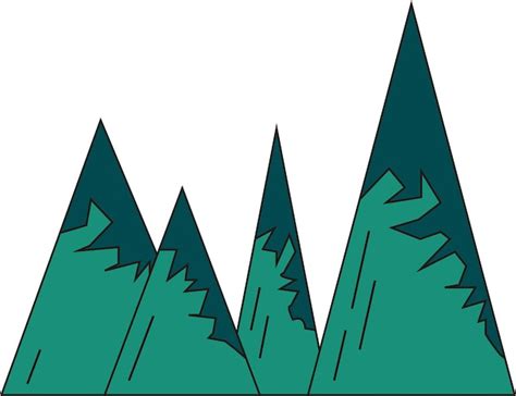 Premium Vector Green Forest Mountain Scene Illustration Graphic