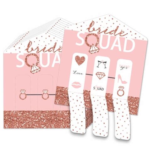 Big Dot Of Happiness Bride Squad Rose Gold Bachelorette Party Pull Tabs 3 In A Row 12 Ct 12