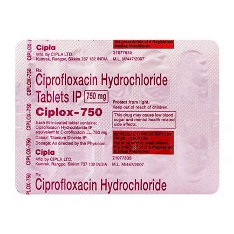 Ciplox Mg Ciprofloxacin Hydrochloride Tablets At Rs Box In Surat