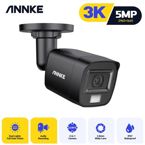 Annke Pc Mini K Dual Light Audio Fixed Bullet Camera Built In Mic