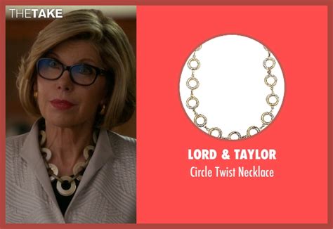 Diane Lockhart's Lord & Taylor Circle Twist Necklace from The Good Wife ...