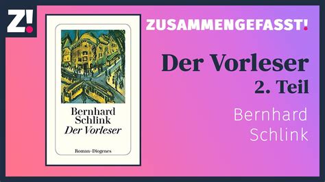 Der Vorleser Teil 2 Bernhard Schlink Der Roman Auf Deutsch