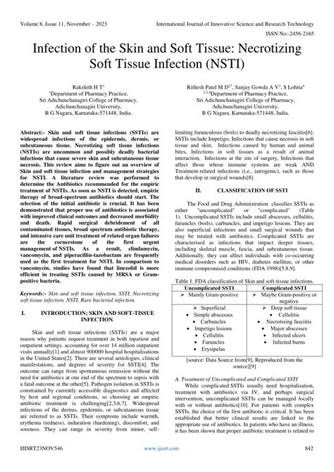 Pdf Infection Of The Skin And Soft Tissue Necrotizing Soft Tissue Infection Nsti