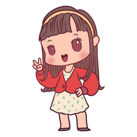 Kawaii Girl Greeting Png And Svg Design For T Shirts