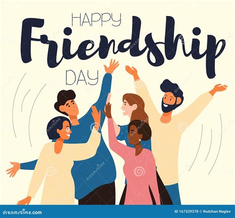 Happy Friendship Day Card or Poster Desig Stock Vector - Illustration ...