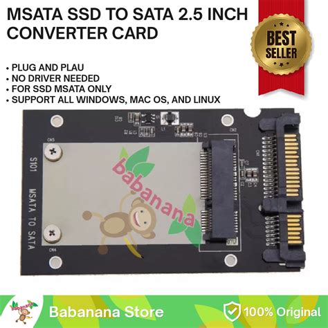 Jual Sata To MSATA Converter M SATA Konverter Adapter Ssd Hdd Storage