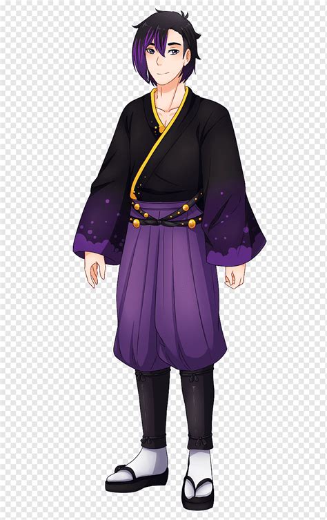 Desain Kostum Jubah Mangaka Uniform Anime Ungu Violet Karakter