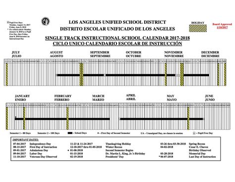 Lausd Updated Calendar