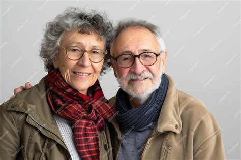 Premium Photo Happy Mature Senior Couple Posing Together For Photo