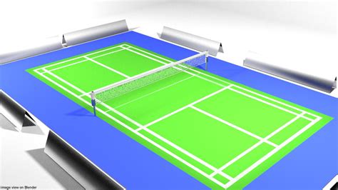 Outdoor Badminton Court 3d Model 3d Model 49 Blend C4d Ma Max Obj Fbx 3ds Free3d