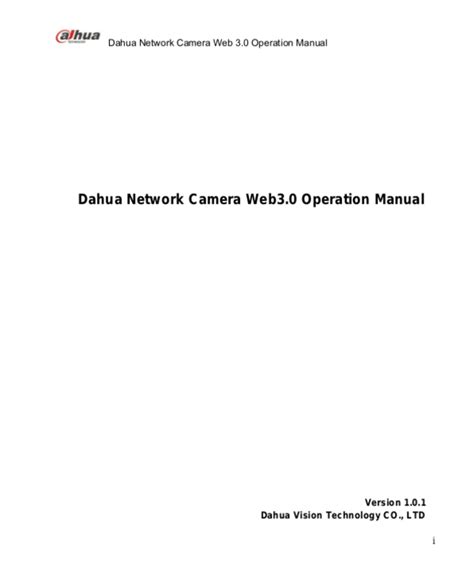 User Manual Dahua Technology Dh Ipc Ebw English Pages