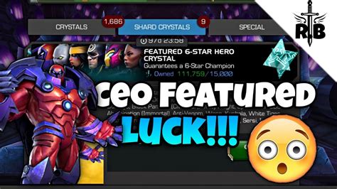 7x 6 Star Featured Crystal Opening Can We Get Onslaught Marvel Contest Of Champions