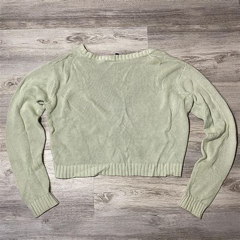 Pastel Green Brandy Melville Cardigan Size Depop