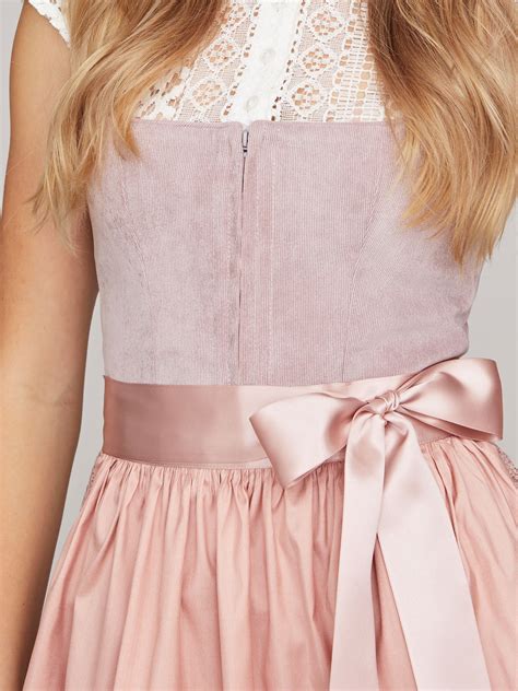 Rosa Dirndl Mit Cord Mieder Limberry