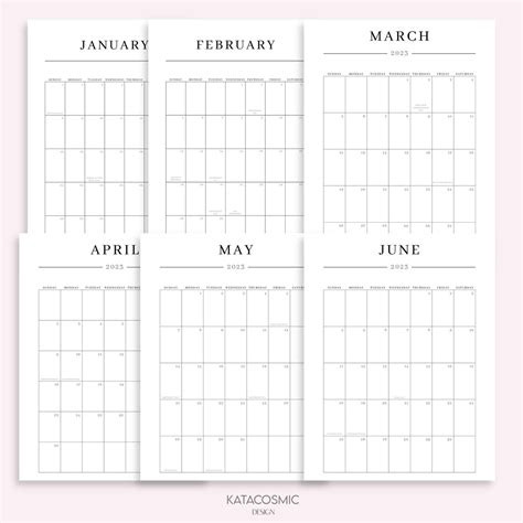 2023 Monthly Planner Printable With Holidays Dated Monthly - Etsy