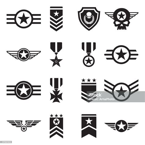 Military Badge Shapes Clipart