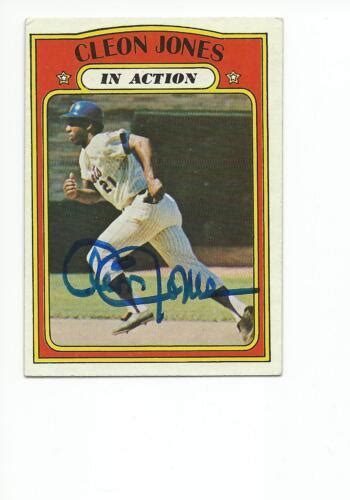 Cleon Jones Autographed Signed Topps In Action Card New York Mets