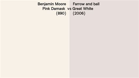 Benjamin Moore Pink Damask 890 Vs Farrow And Ball Great White 2006