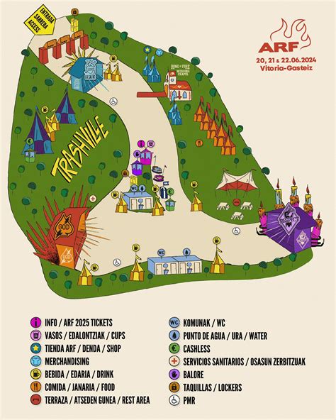 El Mapa Del Azkena Rock Festival D Nde Est N Los Escenarios