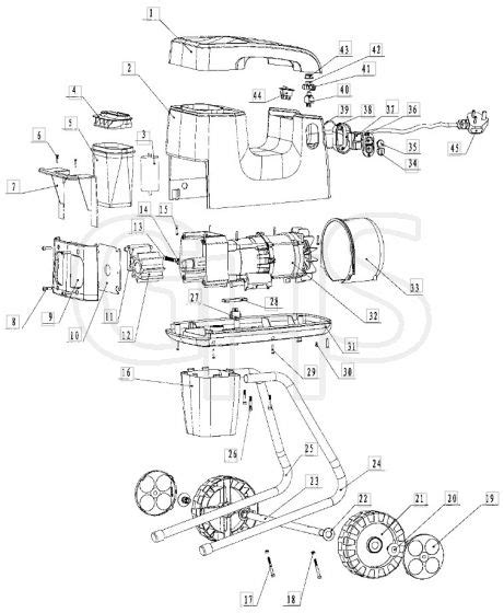 Bio Quiet 2007 17 2666 71 Mountfield Shredder Main Assembly