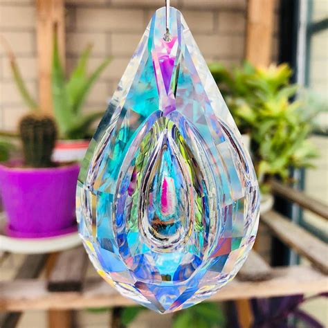 Prism Suncatcher Hanging Window Crystalsrainbow Light Etsy