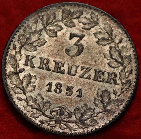 German States Frankfurt Kreuzer Silver Foreign Coin Ebay