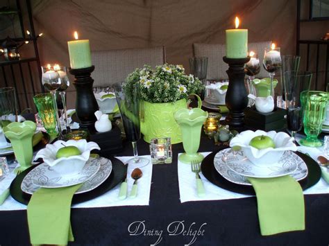 Green Table Decor