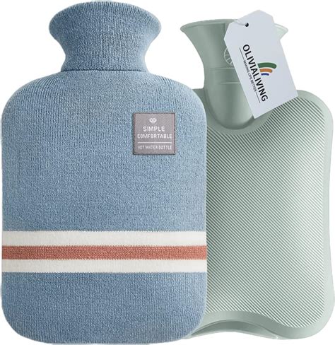 Amazon HomeTop Premium Classic Rubber Hot Water Bottle With Cute Knit Cover 2 Liter