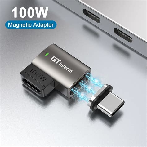 Adaptador Magn Tico Usb C De W Conector Tipo C De Pines De Carga