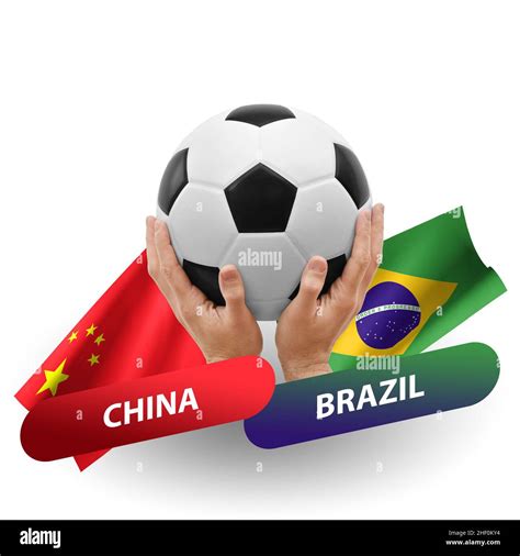 Soccer football competition match, national teams china vs brazil Stock ...