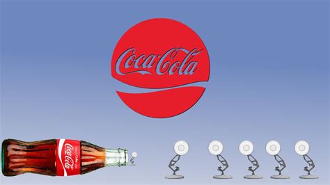 Eight Luxo Lamps Spoof Coca Cola Logo Classic YouTube