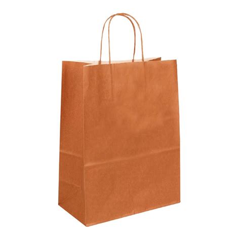 Terracotta Colour Kraft Paper Carrier Bag 23 X 12 X 30 Cm H 90 G