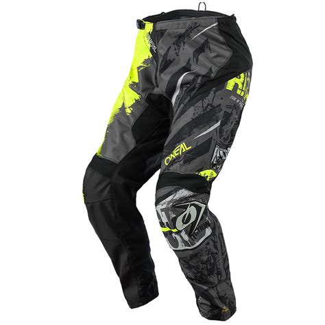 Pantalón De Motocross Oneal Element Ride Black Neon Yellow 2021