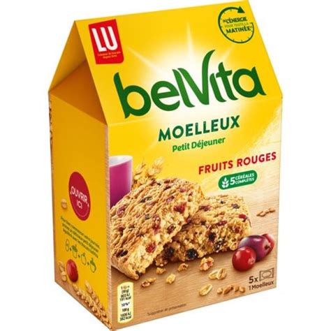 Biscuits Petit Déjeuner Moelleux Aux Fruits Rouges Belvita Lu La