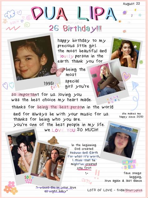 Dua Lipa Birthday Letter Happy Birthday Me Are You Happy Lipa