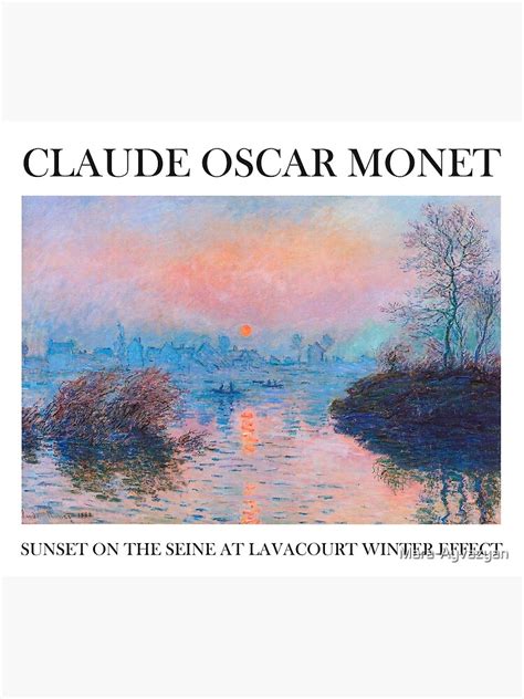 Claude Monet Sunset On The Seine At Lavacourt Winter Effect